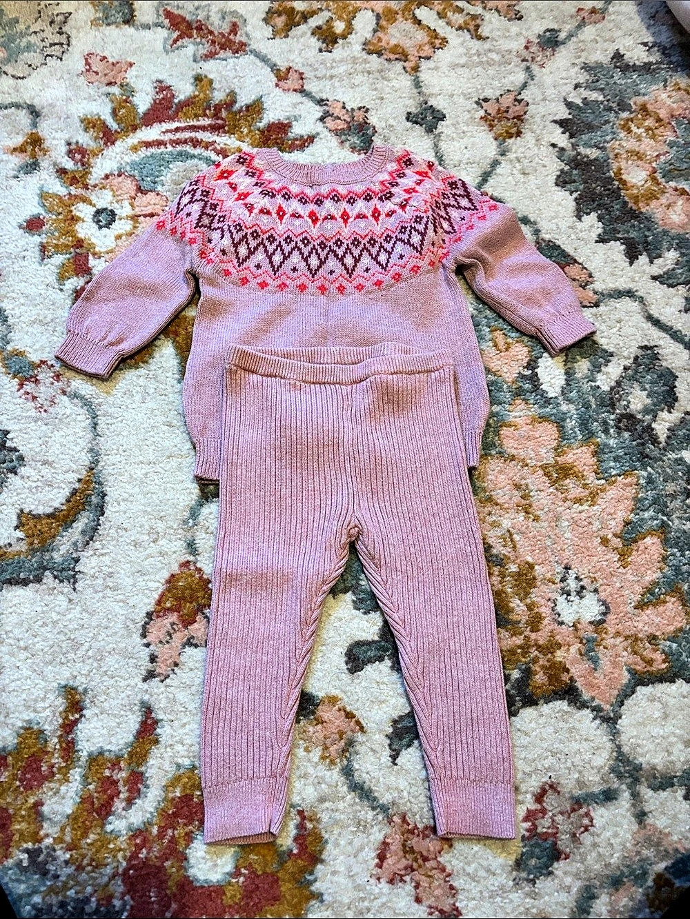 babyGap Baby Pink Geometric Knit Romper 12-18M - NEVER WORN